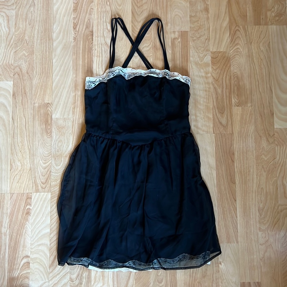black mini dress